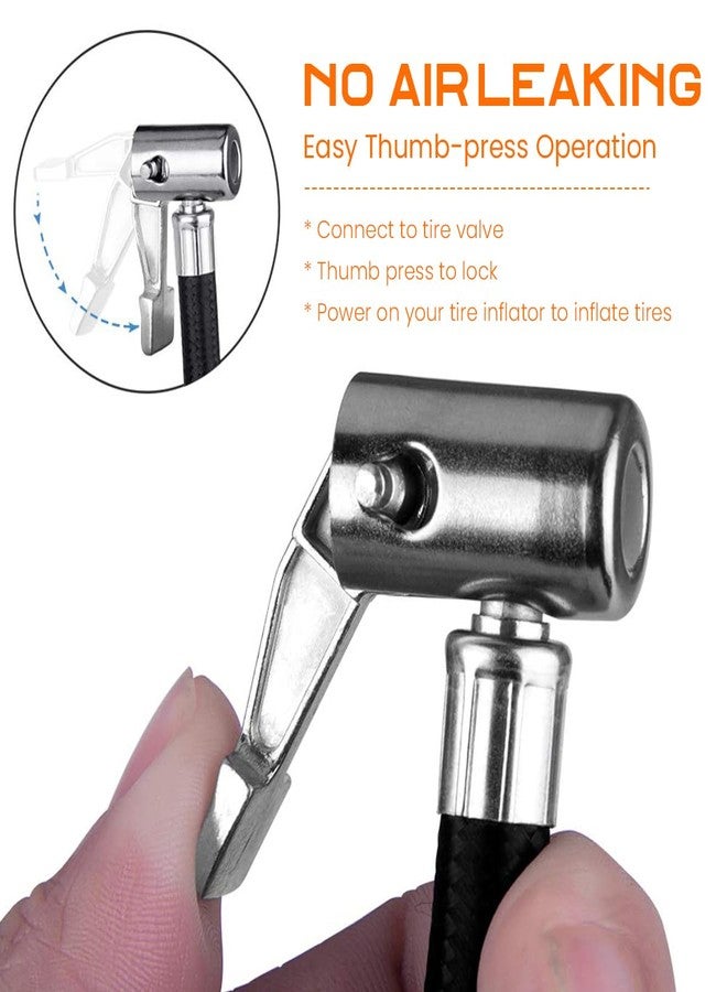 STHIRA® 9.8-Inch Flexible Rubber Tire Inflator Extension Hose With Built-In Deflation Valve & Quick-Connect Fitting Universal Hose Adapter for Car, Bike, Motorcycle Durable Tyre Inflator Spare Parts - Image 3
